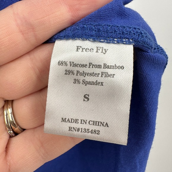 Free Fly Bamboo Performance Hoodie Long Sleeve Thumbhole Top Women's Sz Sm Blue - Picture 5 of 9